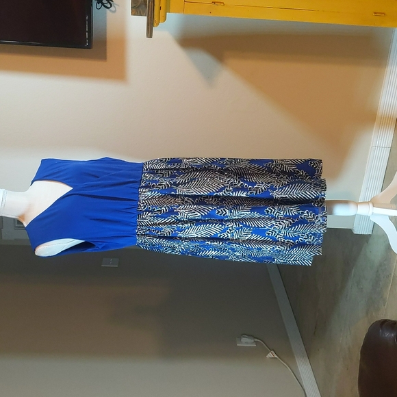 candalite blue dress hibiscus joy blue hawaiian muumuu main image 1